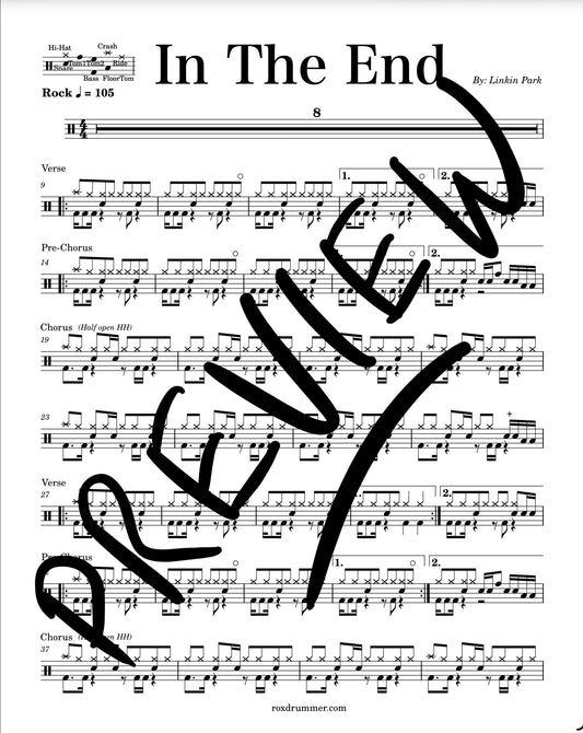 Linkin Park - "In The End" Drum Sheet Music