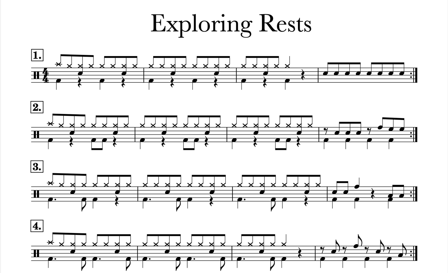 🥁 Beginner Grooves and Fills Digital Booklet