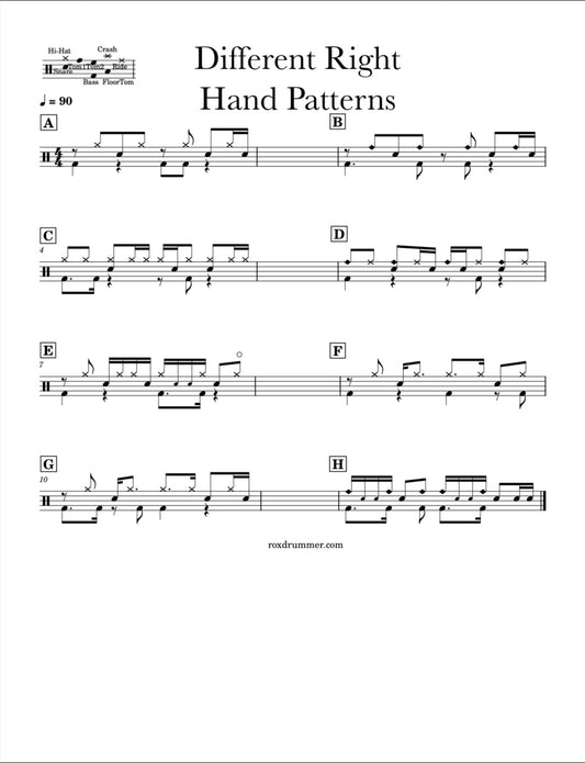 🥁 Different Right Hand Patterns