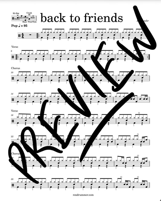 sombr - "back to friends" Drum Sheet Music