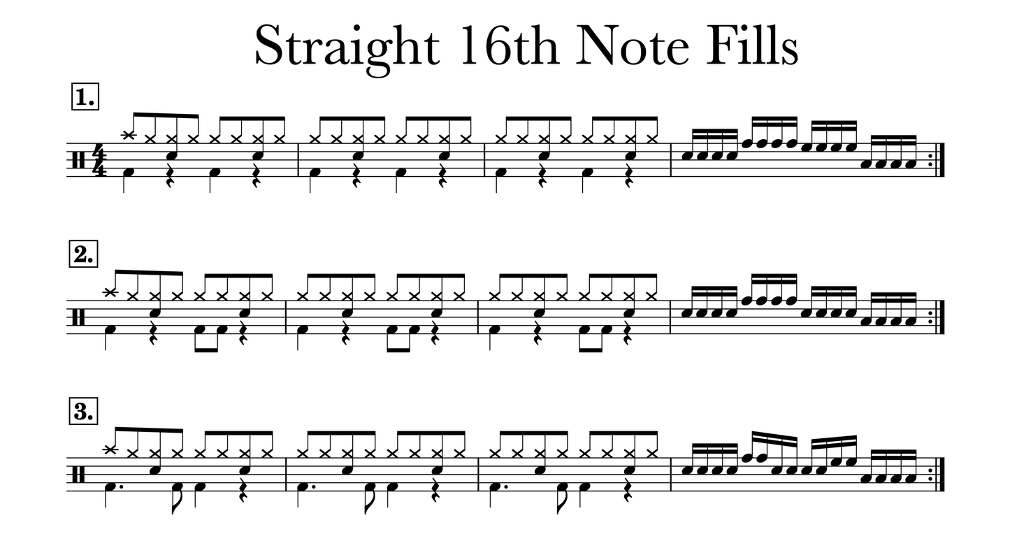 🥁 Beginner Grooves and Fills Digital Booklet