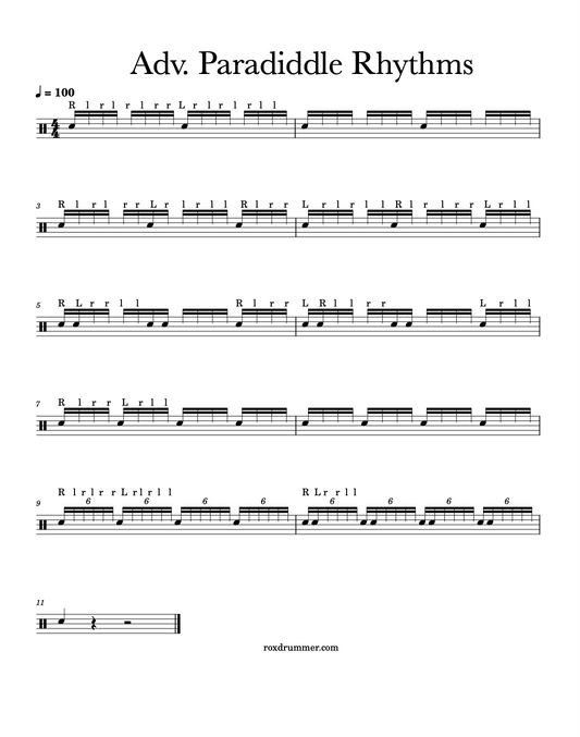 🥁 Advanced Paradiddle Rhythms