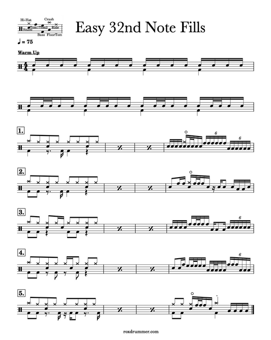 🥁 Easy 32nd Note Fills